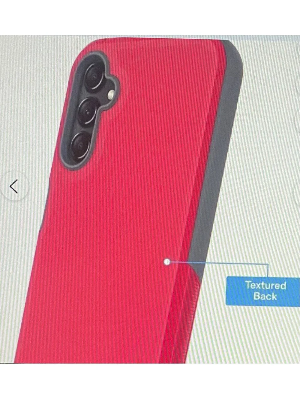 Onn Slim Rugged Case for Samsung Galaxy A14 5G Red/Gray